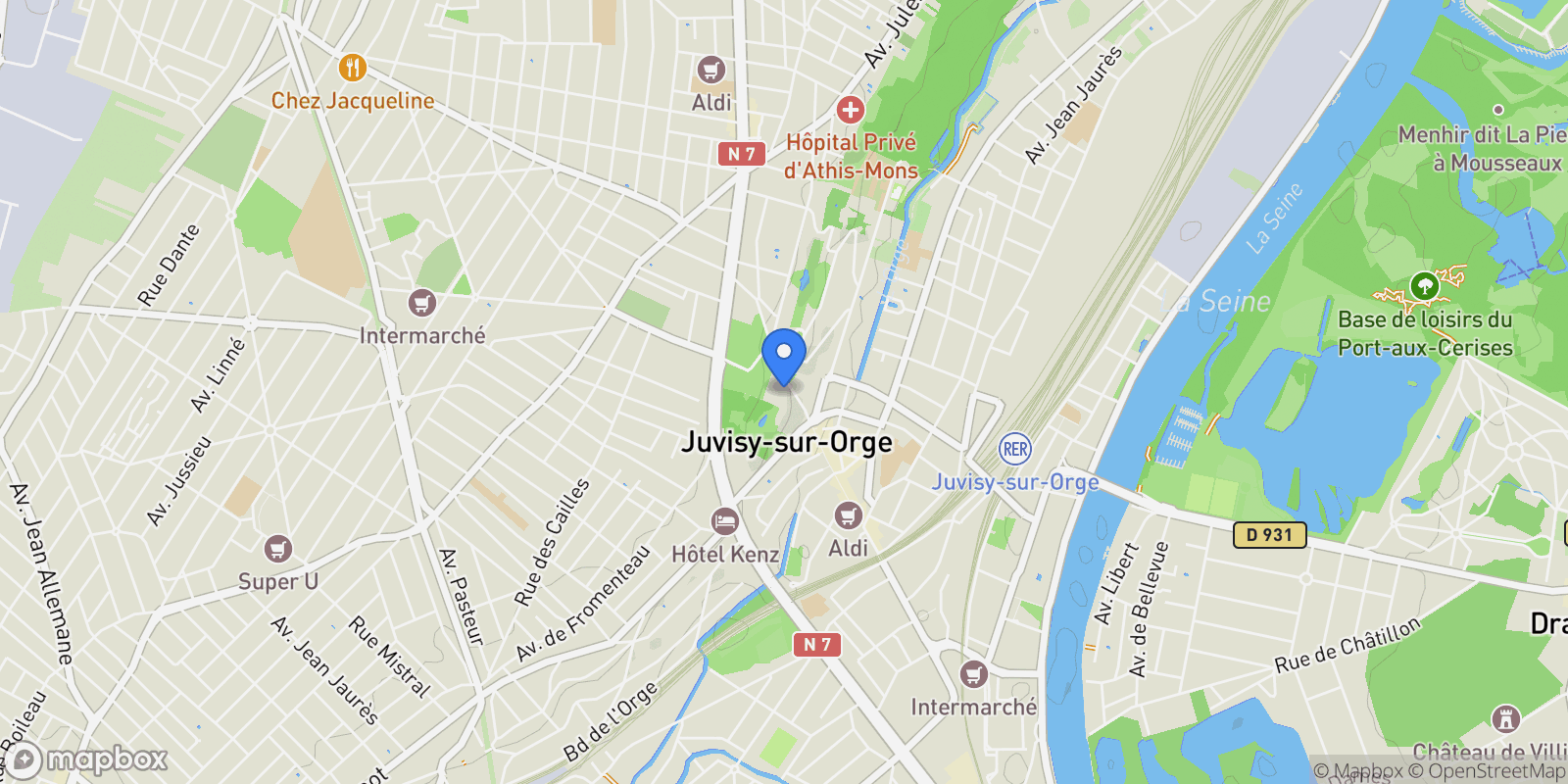 Map showing Juvisy-sur-Orge, Île-de-France, France.