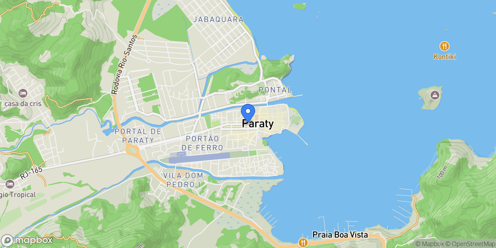 Map showing Paraty, Paraty, State of Rio de Janeiro, Brazil.