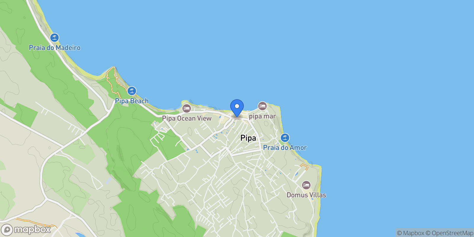 Map showing Pipa/RN, Pipa Beach, State of Rio Grande do Norte, Brazil.