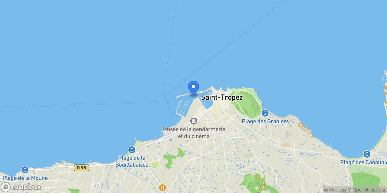 Map showing ST TROPEZ, Saint-Tropez, Provence-Alpes-Côte d'Azur, France.