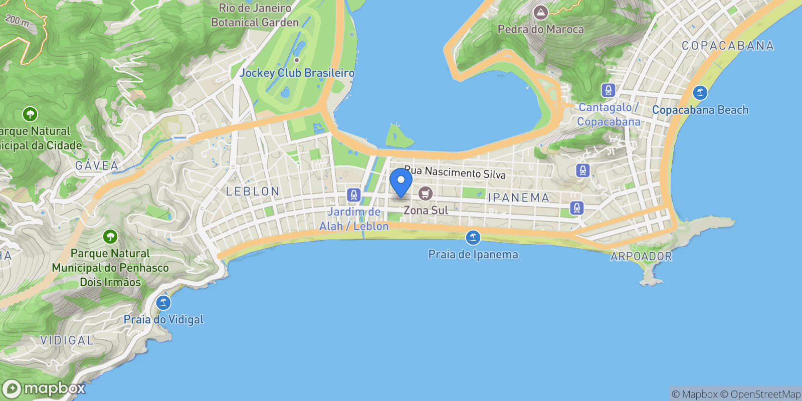 Map showing IPANEMa, Rio de Janeiro, State of Rio de Janeiro, Brazil.