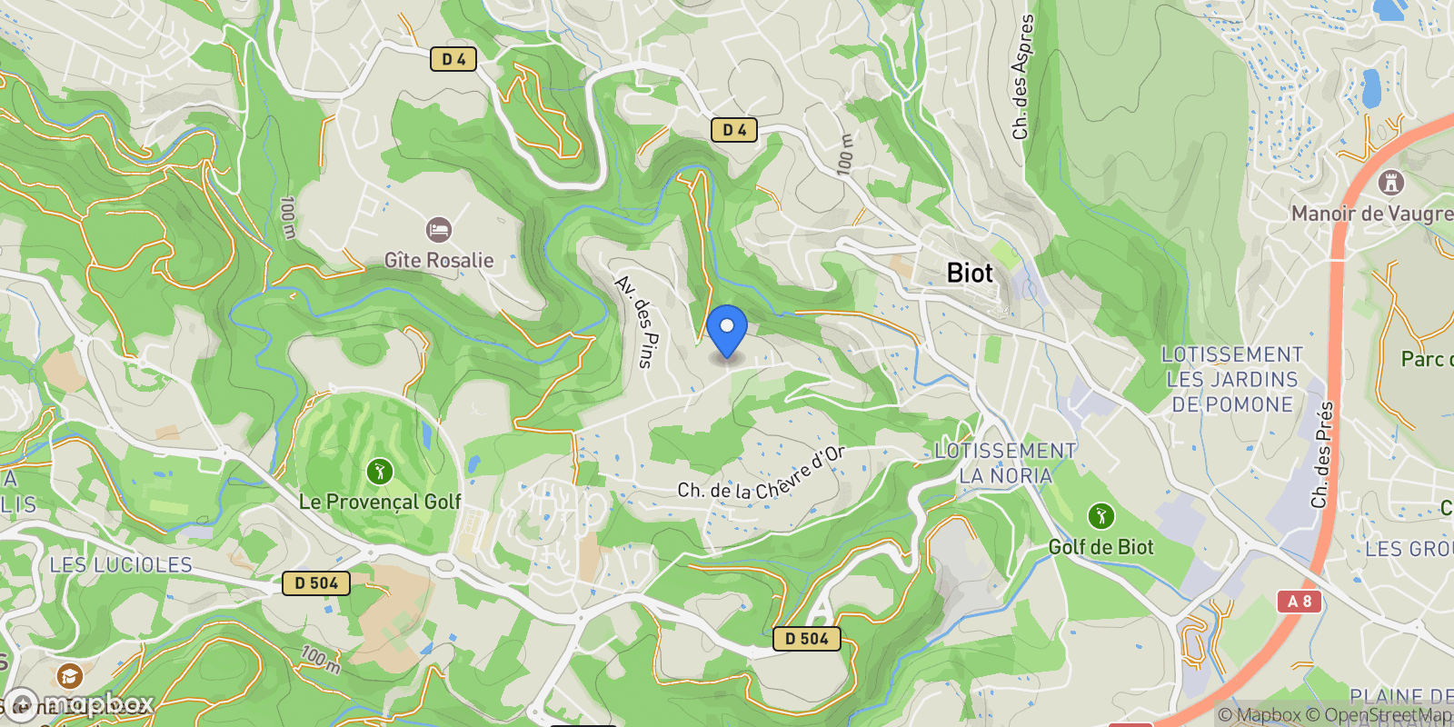 Map showing BIOT, Biot, Provence-Alpes-Côte d'Azur, France.