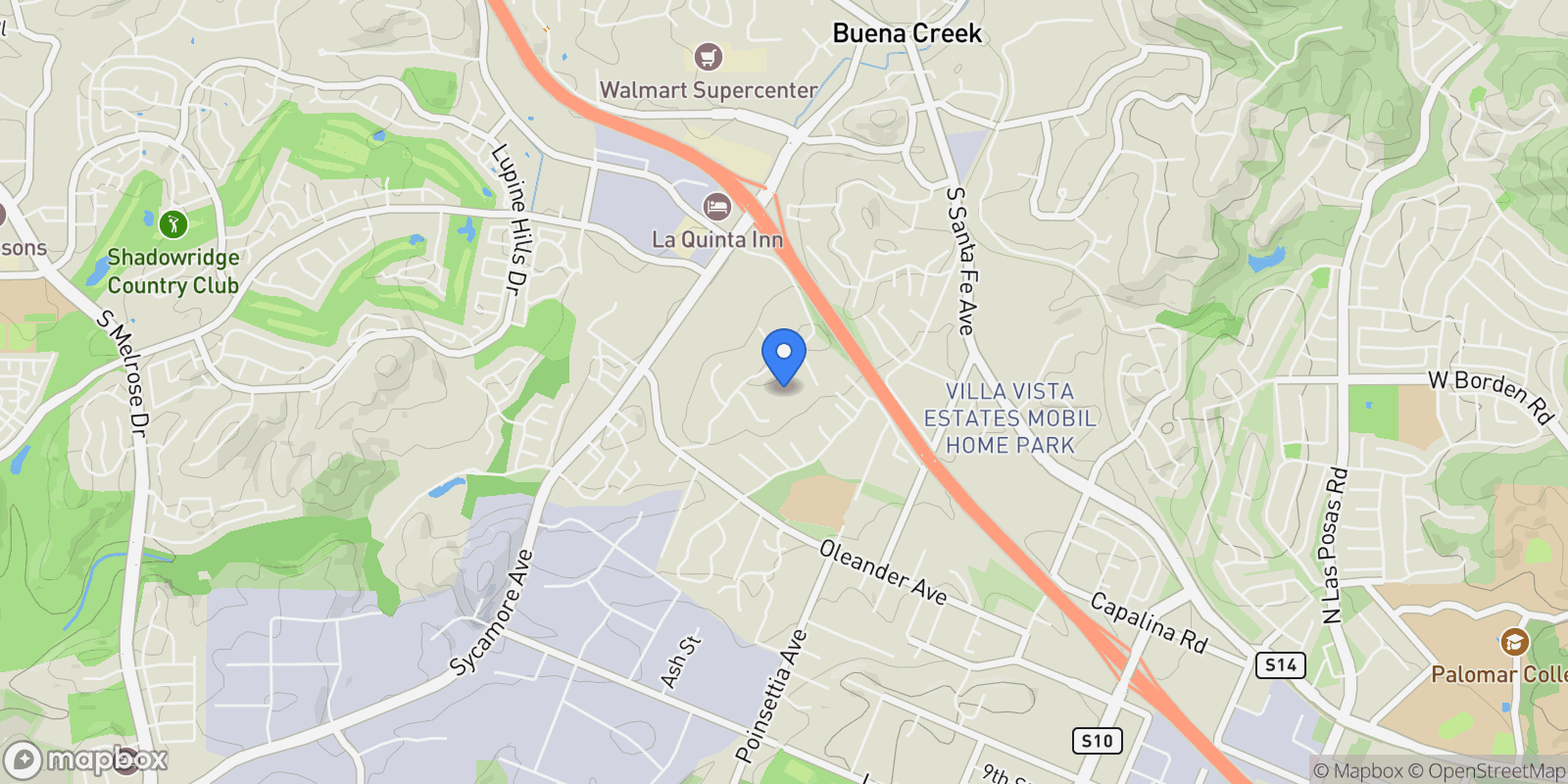 Map showing 668 Plumosa Avenue, Vista, CA 92081, Vista, California, United States.