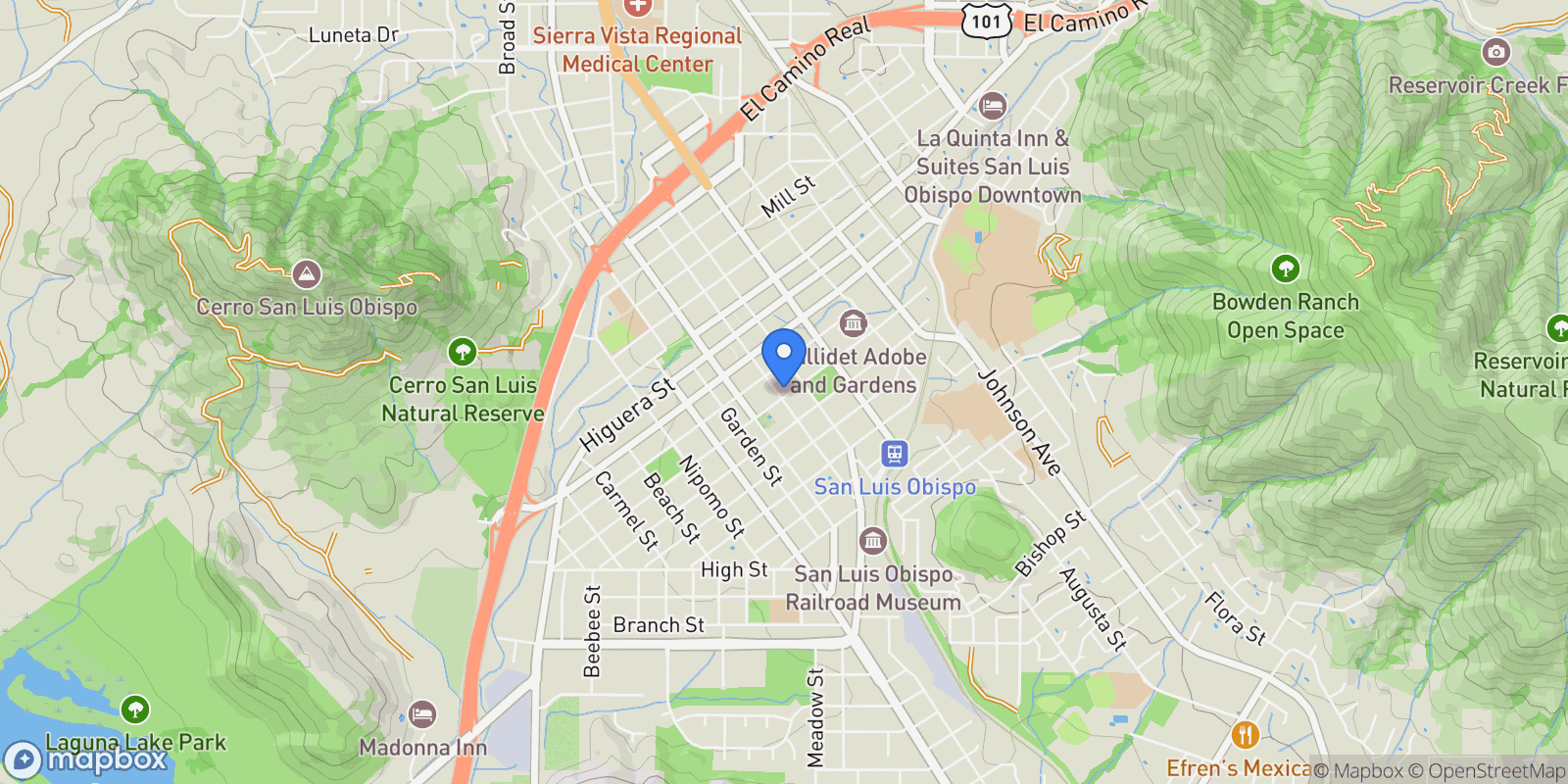 Map showing 1346 Morro  Street, San Luis Obispo, CA 93401, San Luis Obispo, California, United States.