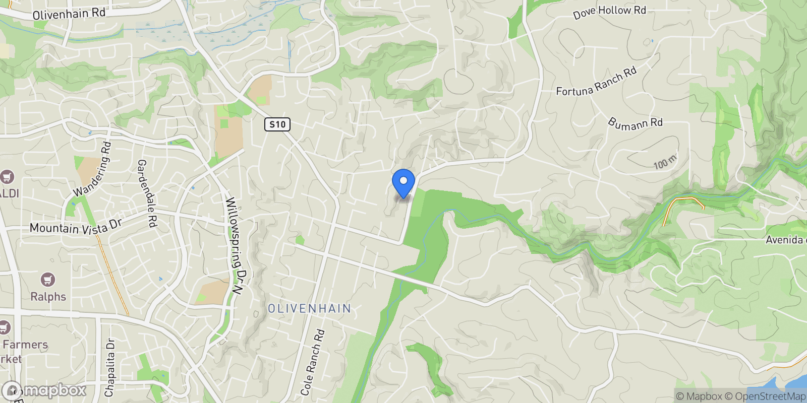 Map showing 2815 Santa Fe Vista Ct, Encinitas, California, United States.