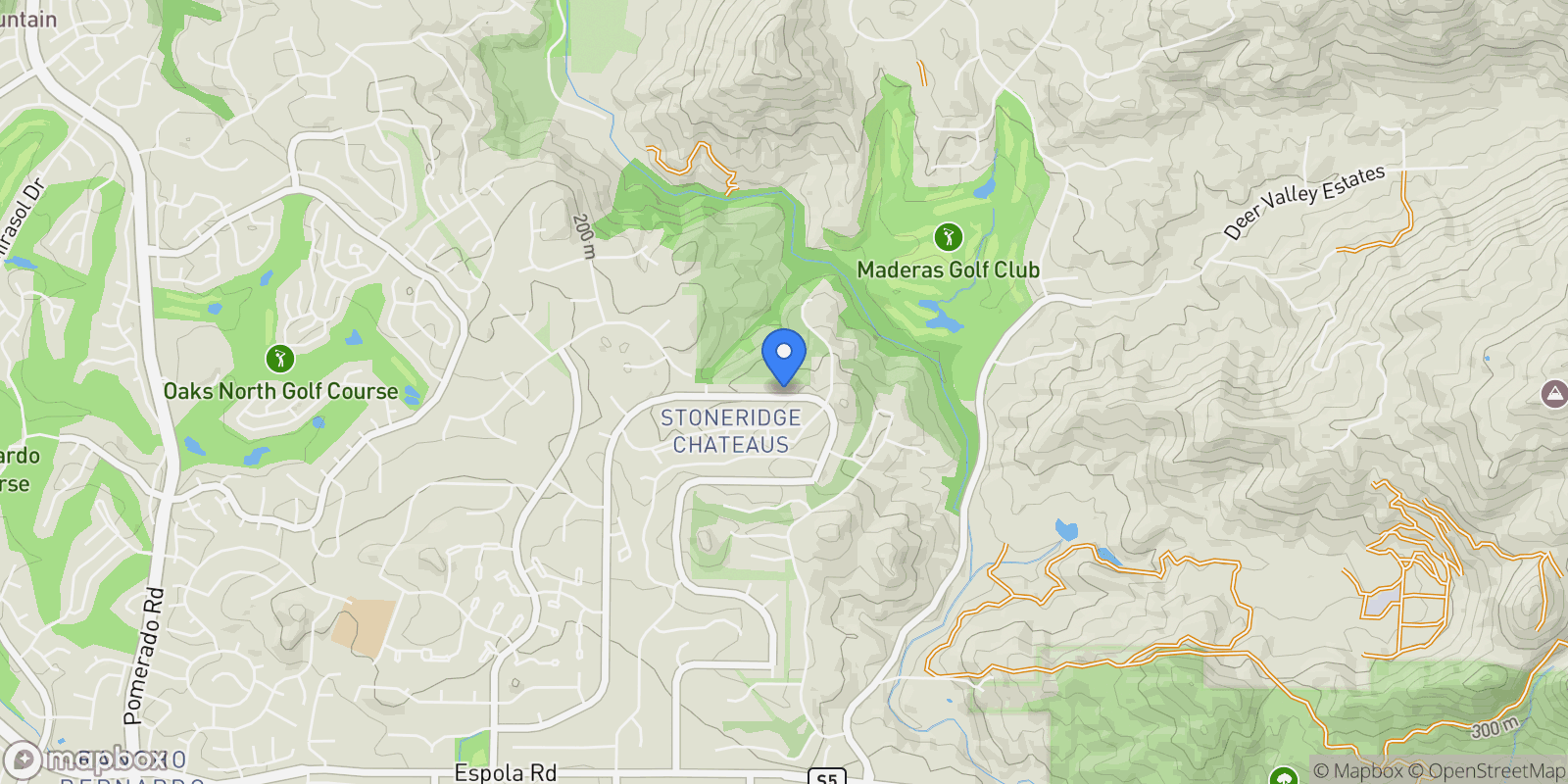 Map showing 17924 Saint Andrews Dr, Poway, California, United States.