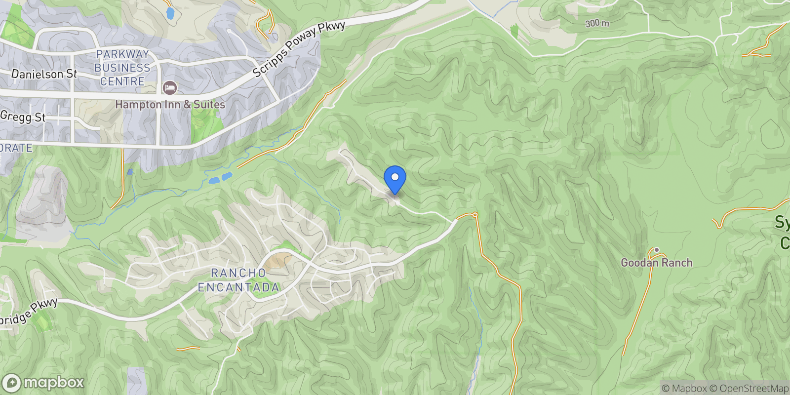 Map showing 15792 Via Santa Pradera, San Diego, California, United States.