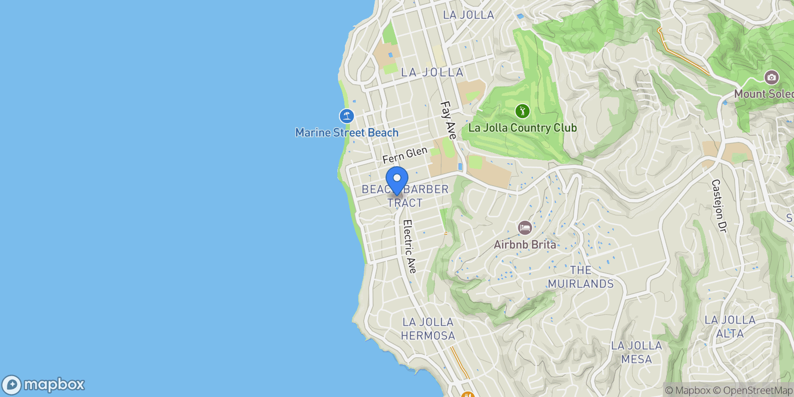 Map showing 434 - 436 Bonair St, San Diego, California, United States.
