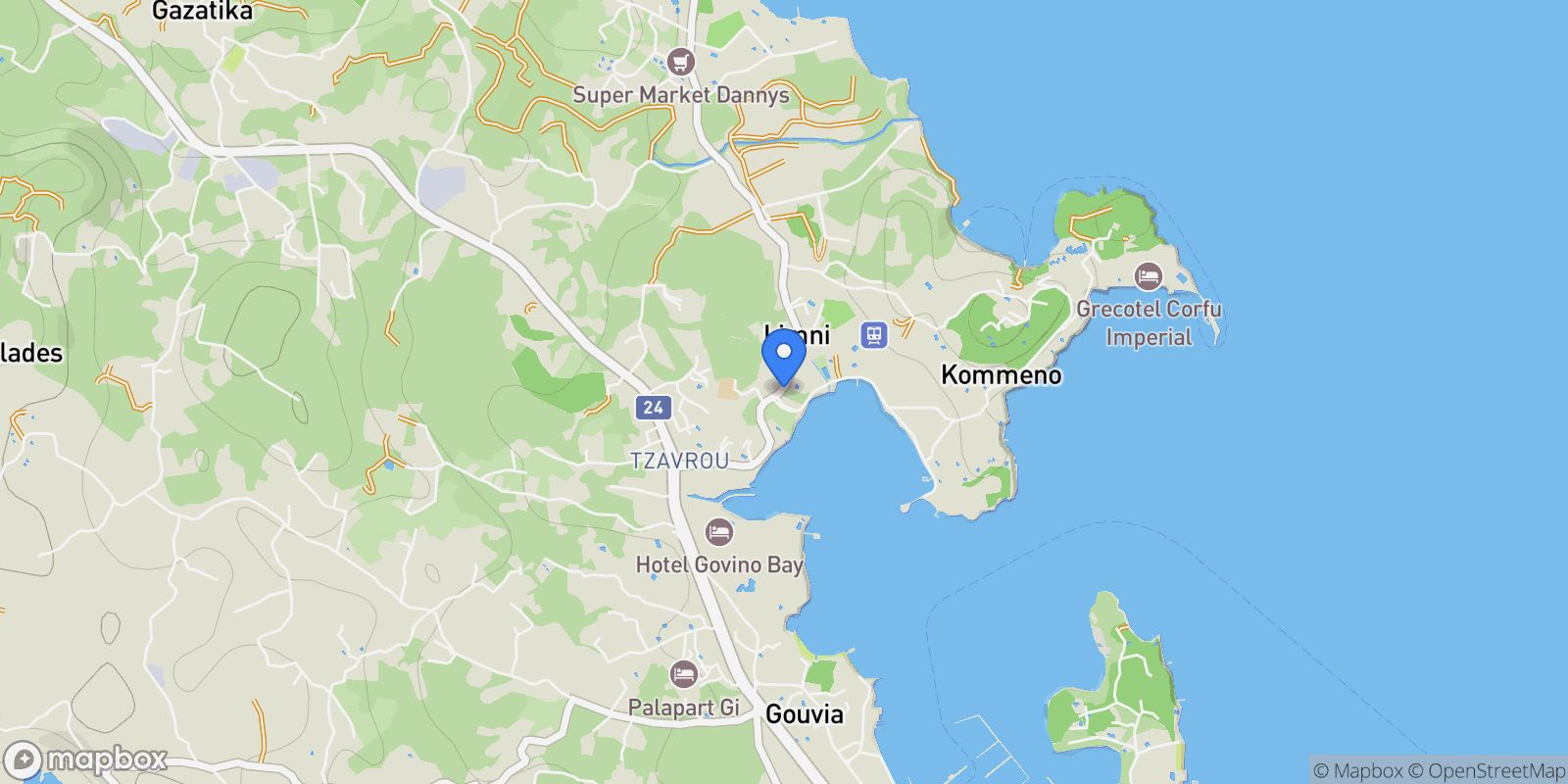 Map showing Limni 491 00, Greece, Corfu, Peloponnese, Western Greece and the Ionian, Greece.