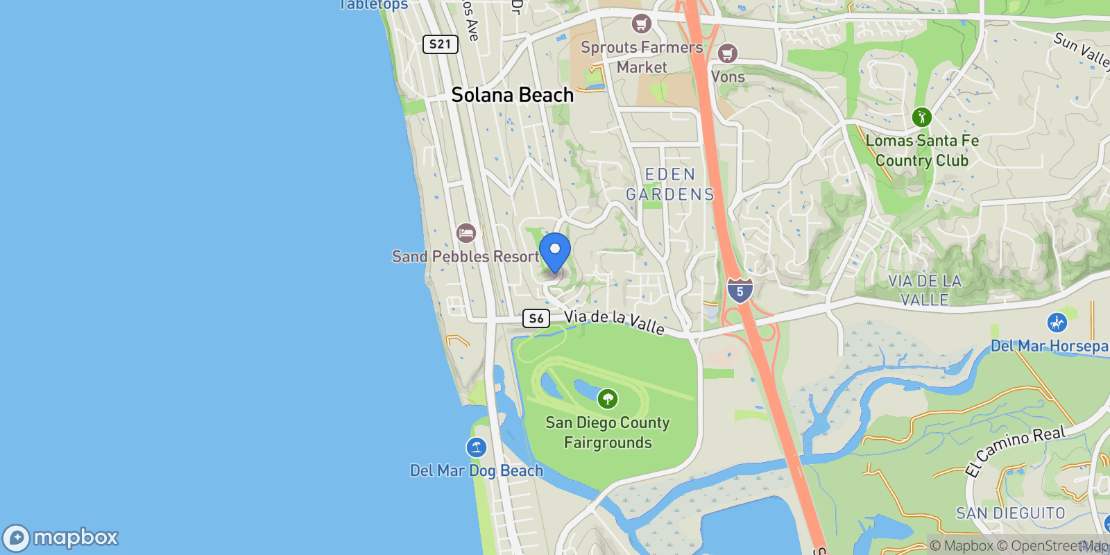Map showing 773 E Solana Circle, Solana Beach, California, United States.