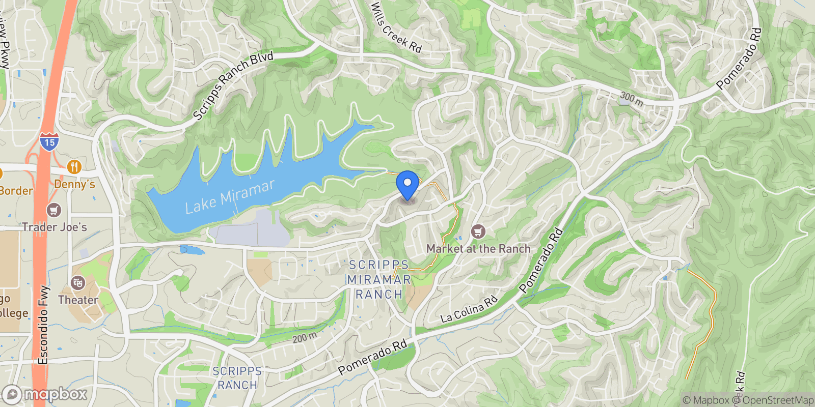 Map showing 10616 Falcon Rim Pt, San Diego, California, United States.