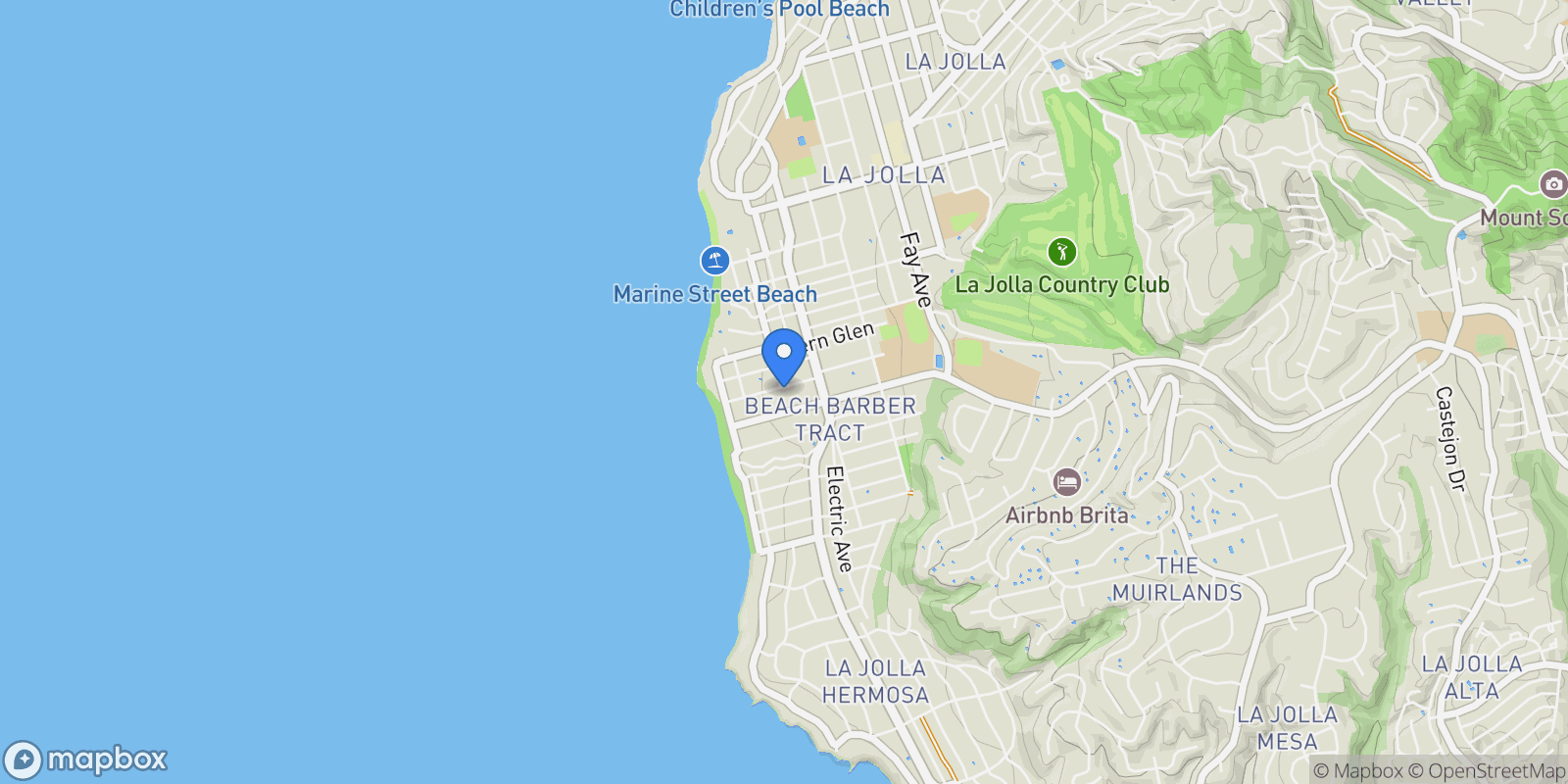 Map showing 383 Westbourne St., San Diego, California, United States.