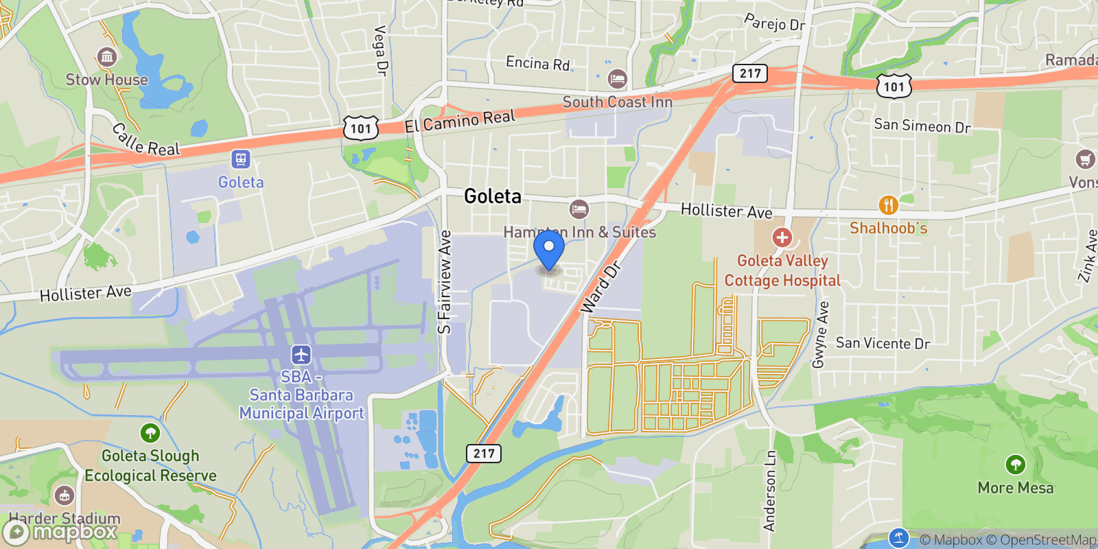 Map showing 507 Bolinas Way 103, Goleta, California, United States.