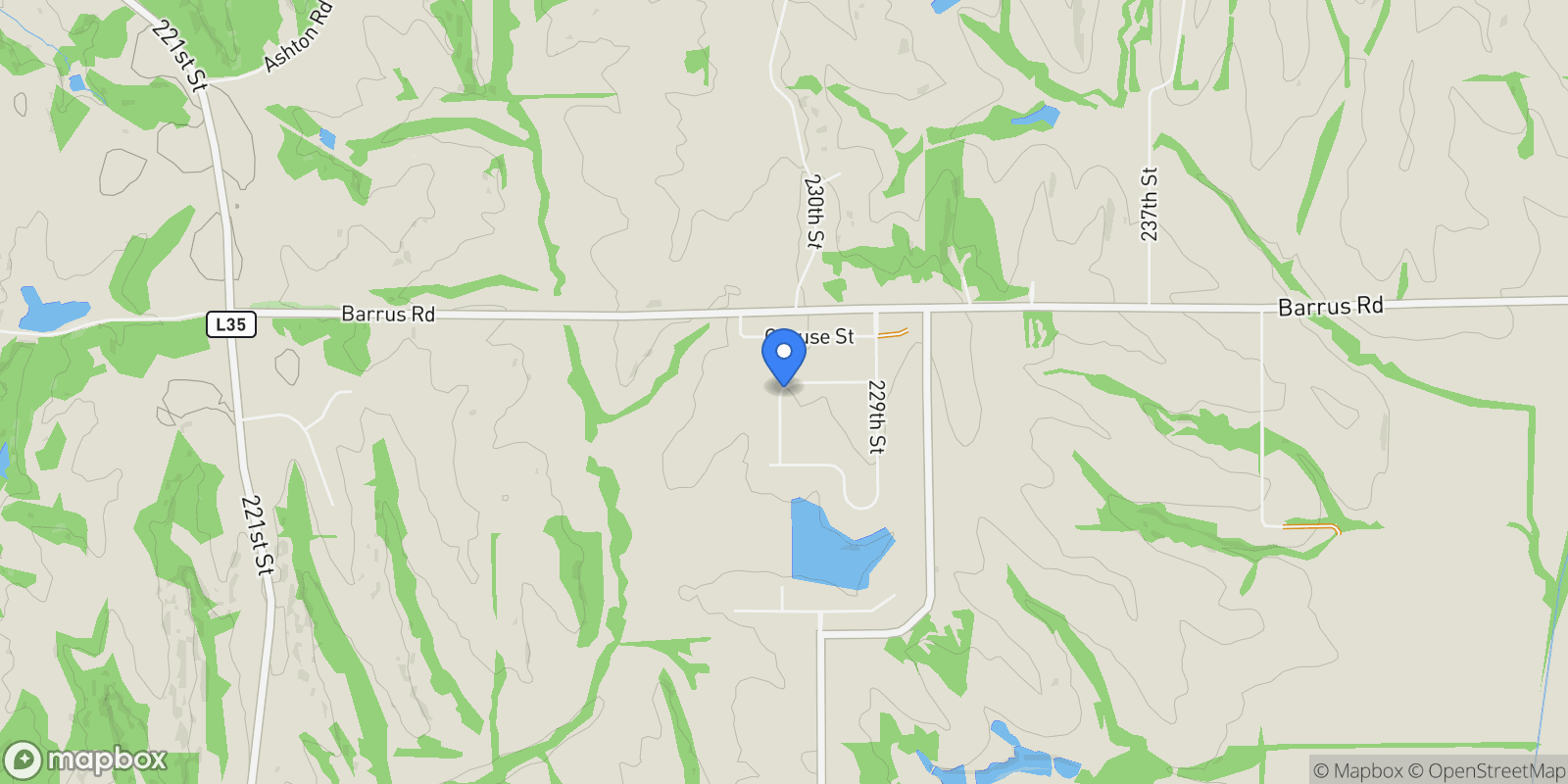 Map showing 22954 Cattail Bend, Glenwood, IA 51534, Glenwood, Iowa, United States.