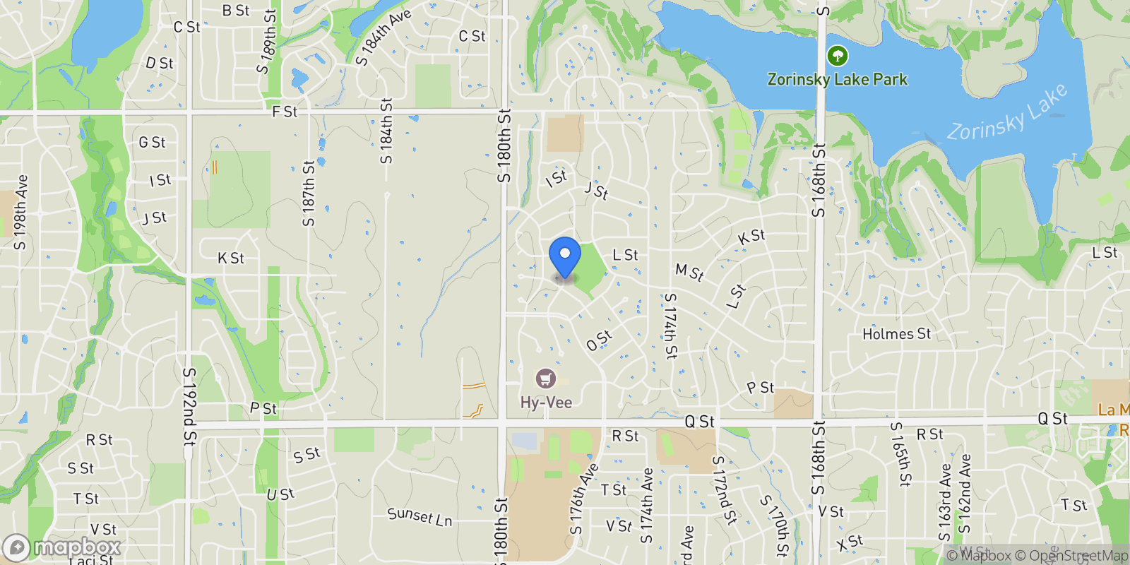 Map showing 4741 S 177th Street, Omaha, NE 68135, Omaha, Nebraska, United States.
