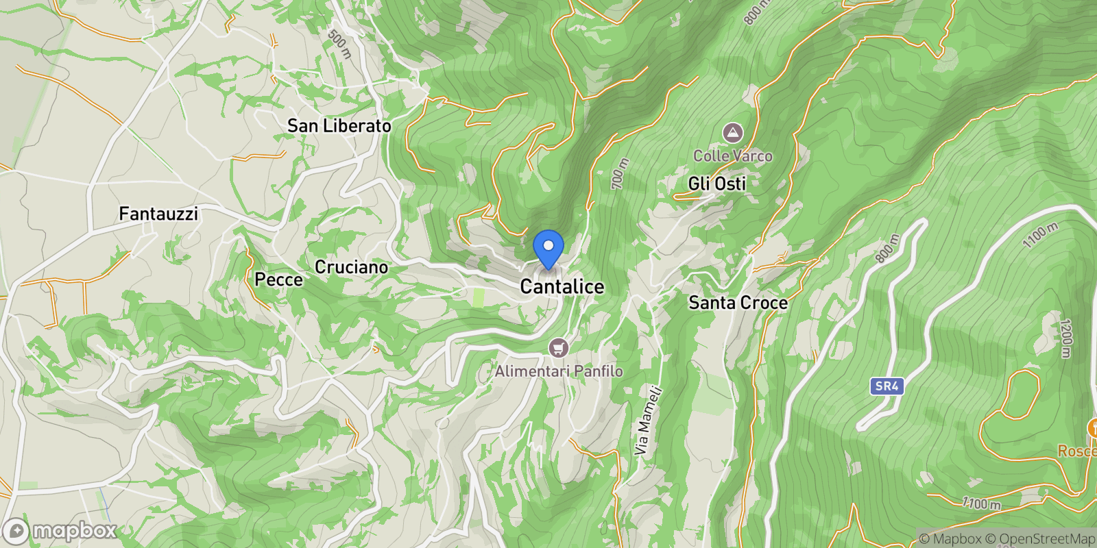 Map showing Cantalice, Cantalice, Lazio, Italy.