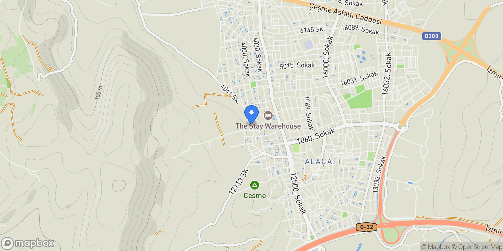 Map showing Alaçatı, Çeşme, İzmir, Alaçatı, İzmir, Turkey.
