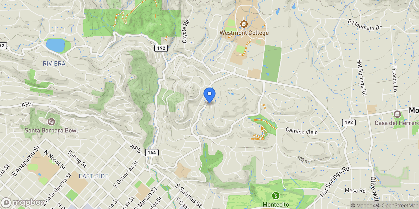 Map showing 315 Calle Elegante, Montecito, California, United States.