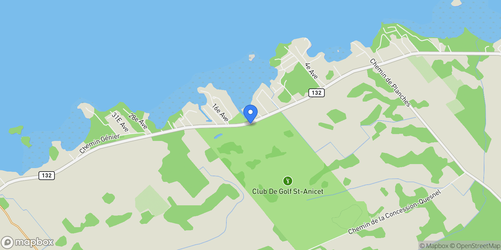 Map showing 685Z Route 132, Saint-Anicet, Quebec, Canada.