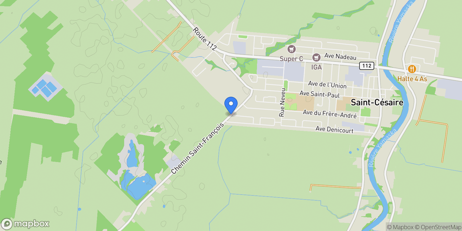 Map showing 230 Ch. St-François, Saint-Césaire, Quebec, Canada.