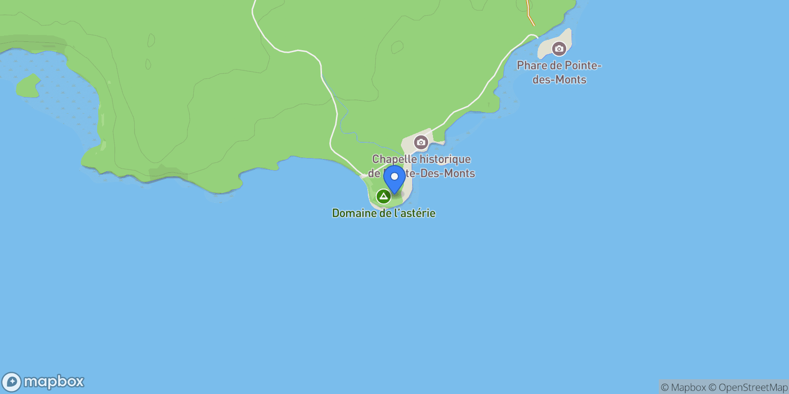Map showing 1954 Ch. du Vieux-Phare, Baie-Trinité, Quebec, Canada.