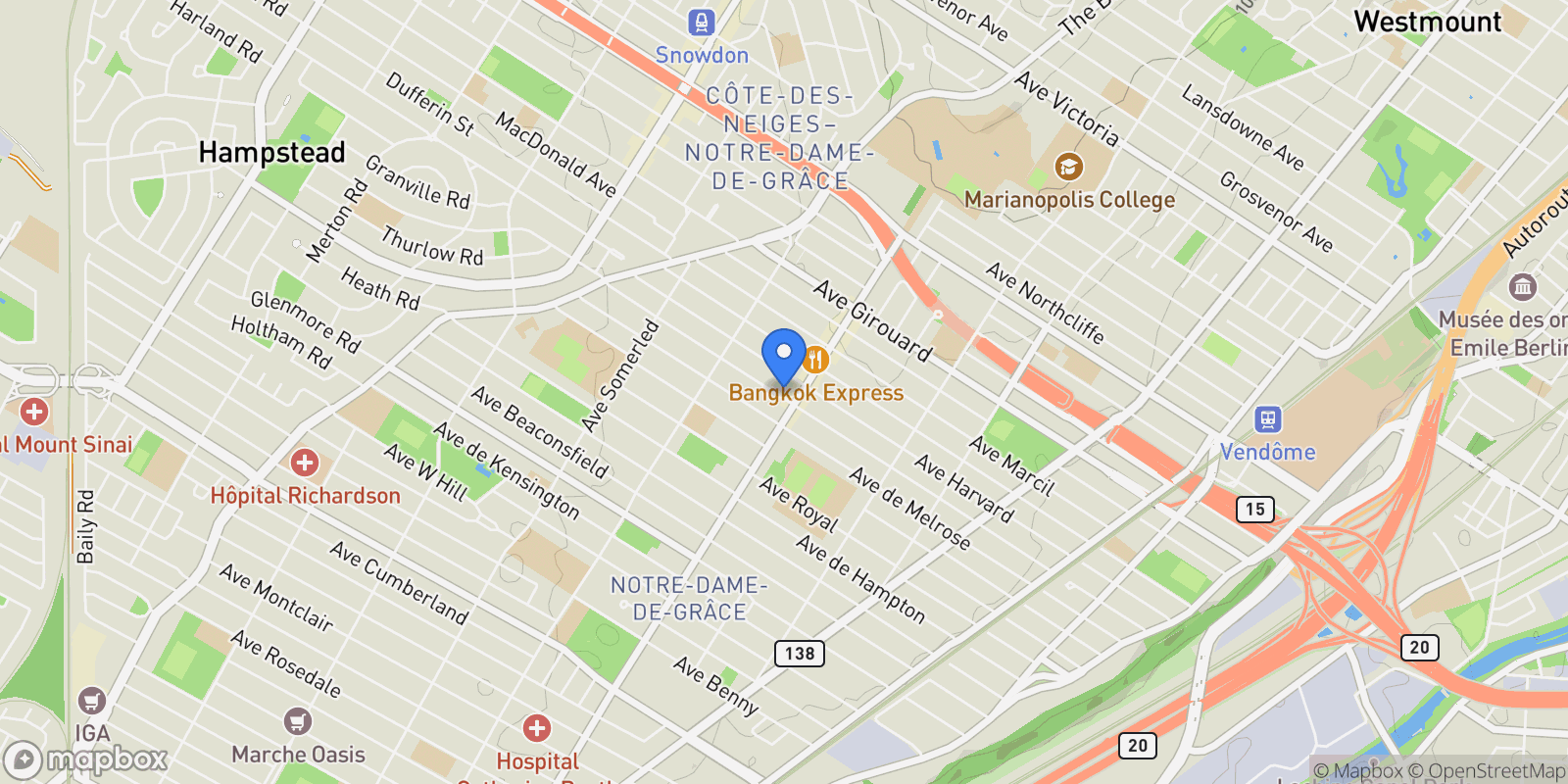 Map showing 4329 4331 Av. Wilson, Montréal, Quebec, Canada.