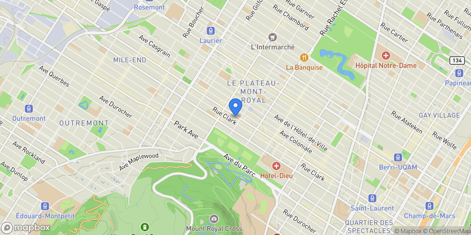 Map showing 4378 4384 Boul. St-Laurent, Montréal, Quebec, Canada.