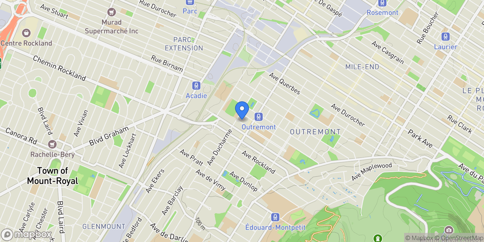 Map showing 865 Av. Dollard, Montréal, Quebec, Canada.