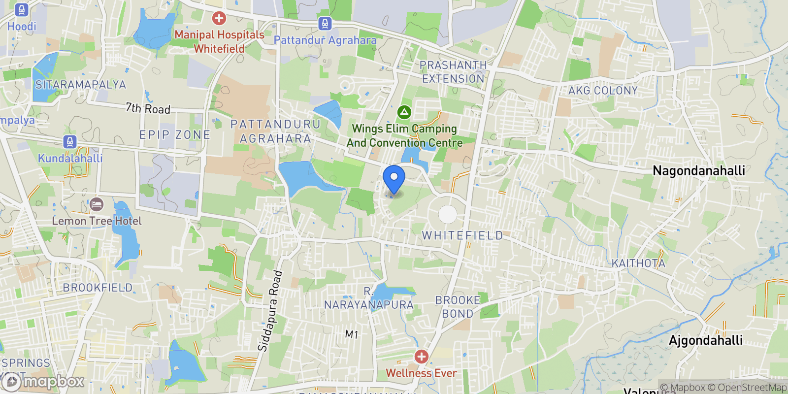Map showing Dodsworth Layout, Whitefield, Bengaluru, Karnataka 560066, India, Bengaluru, Karnataka, India.