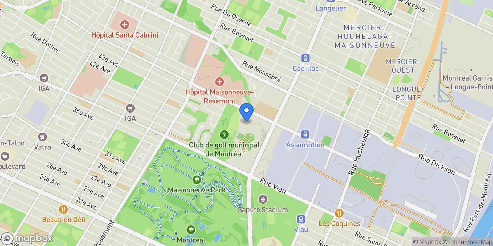 Map showing 5000 Boul. de l'Assomption PH1406, Montréal, Quebec, Canada.