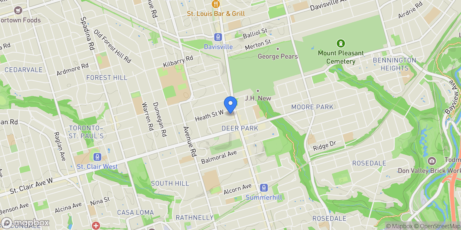 Map showing 10 Delisle Ave  907, Toronto, ON M4V 3C6, Toronto, Ontario, Canada.