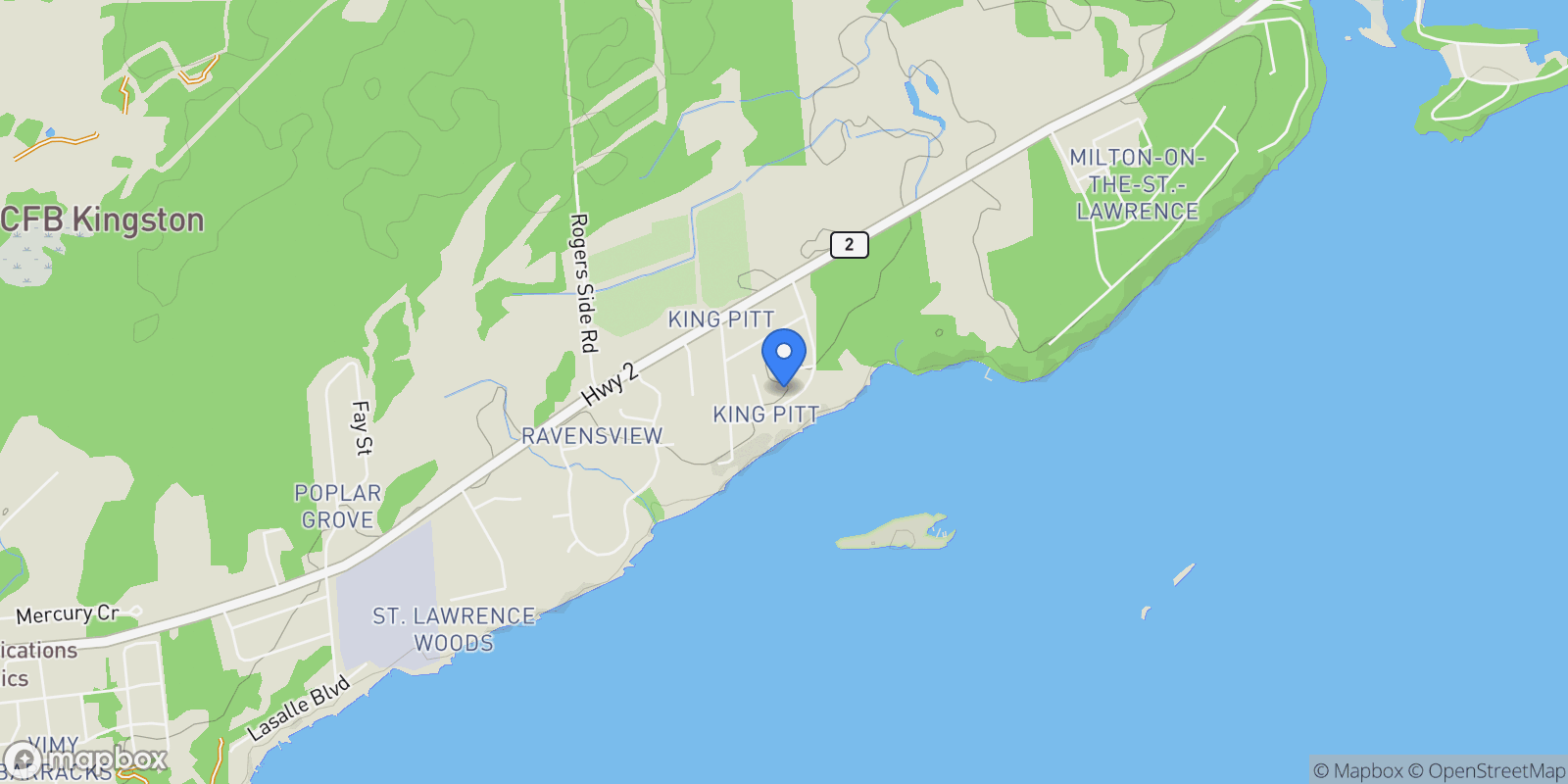 Map showing 8 Starr Pl, Kingston, ON K7L 4V1, Kingston, Ontario, Canada.