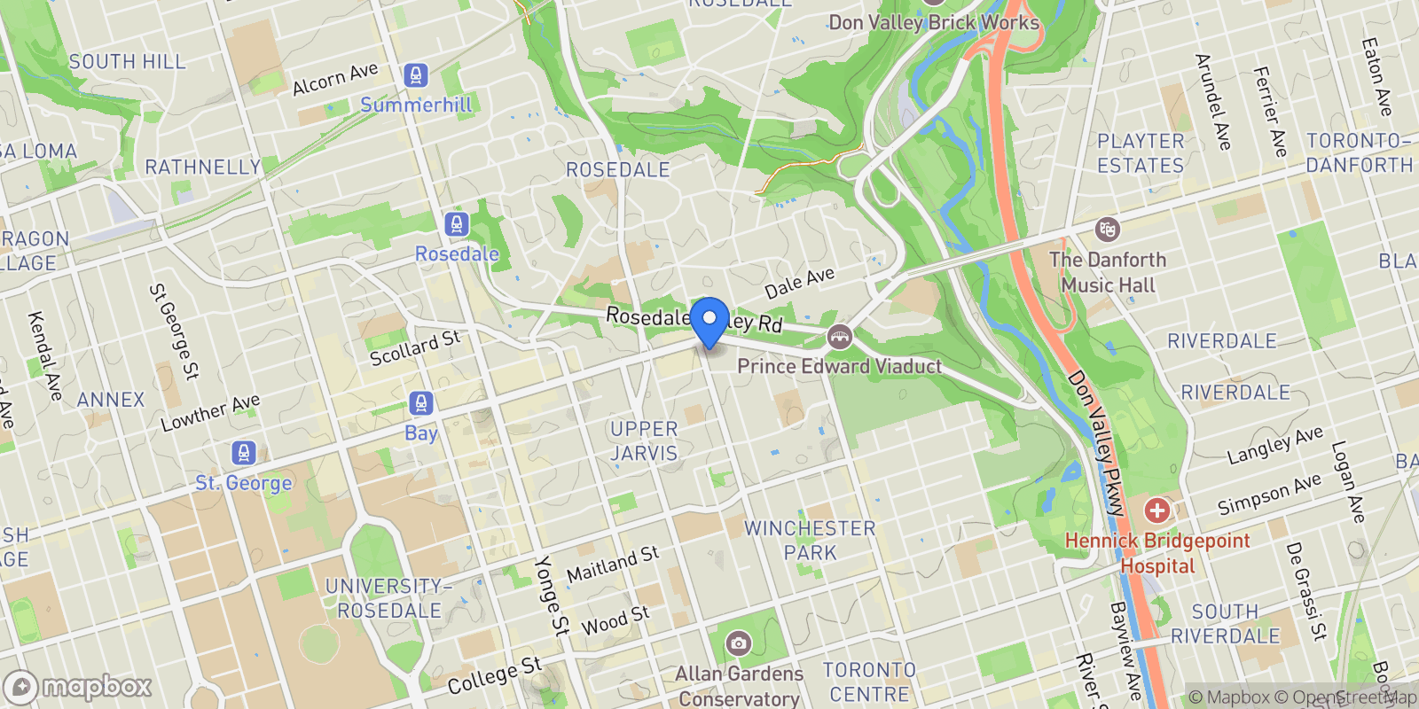Map showing 5302 - 603 Sherbourne St, Toronto, ON M4X 1L7, Toronto, Ontario, Canada.