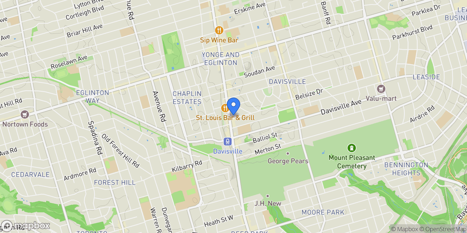 Map showing 12 Belsize Dr, Toronto, ON M4S 1L4, Toronto, Ontario, Canada.