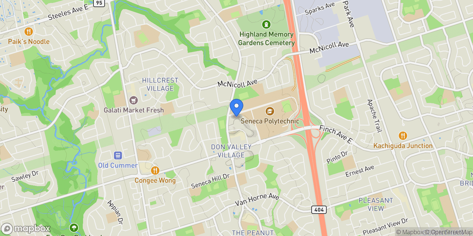 Map showing 85 Skymark Dr  2503, Toronto, ON M2H 3P2, Toronto, Ontario, Canada.
