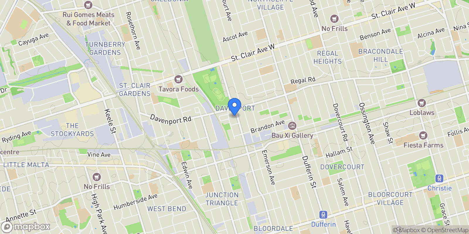 Map showing 339 - 1100 Lansdowne Ave, Toronto, ON M6H4K1, Toronto, Ontario, Canada.