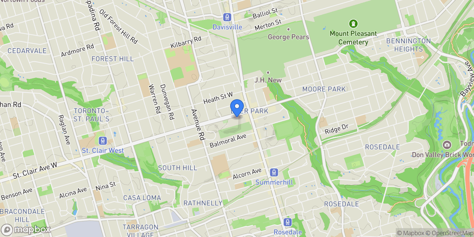 Map showing 47 St Clair Ave W  503, Toronto, ON M4V 3A5, Toronto, Ontario, Canada.