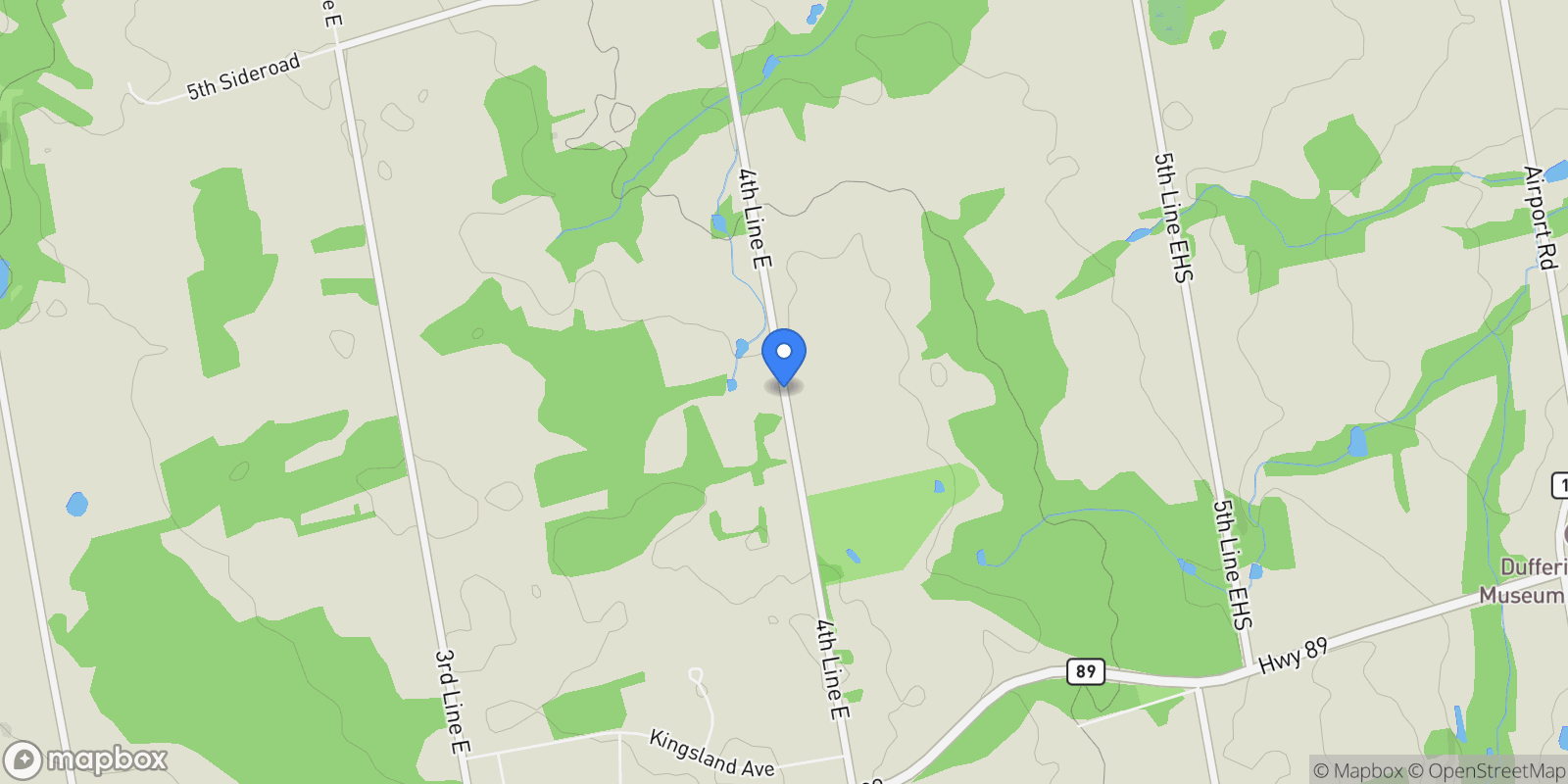 Map showing 0 4th Line E, Mulmur, ON L9V 0J1, Mulmur, Ontario, Canada.