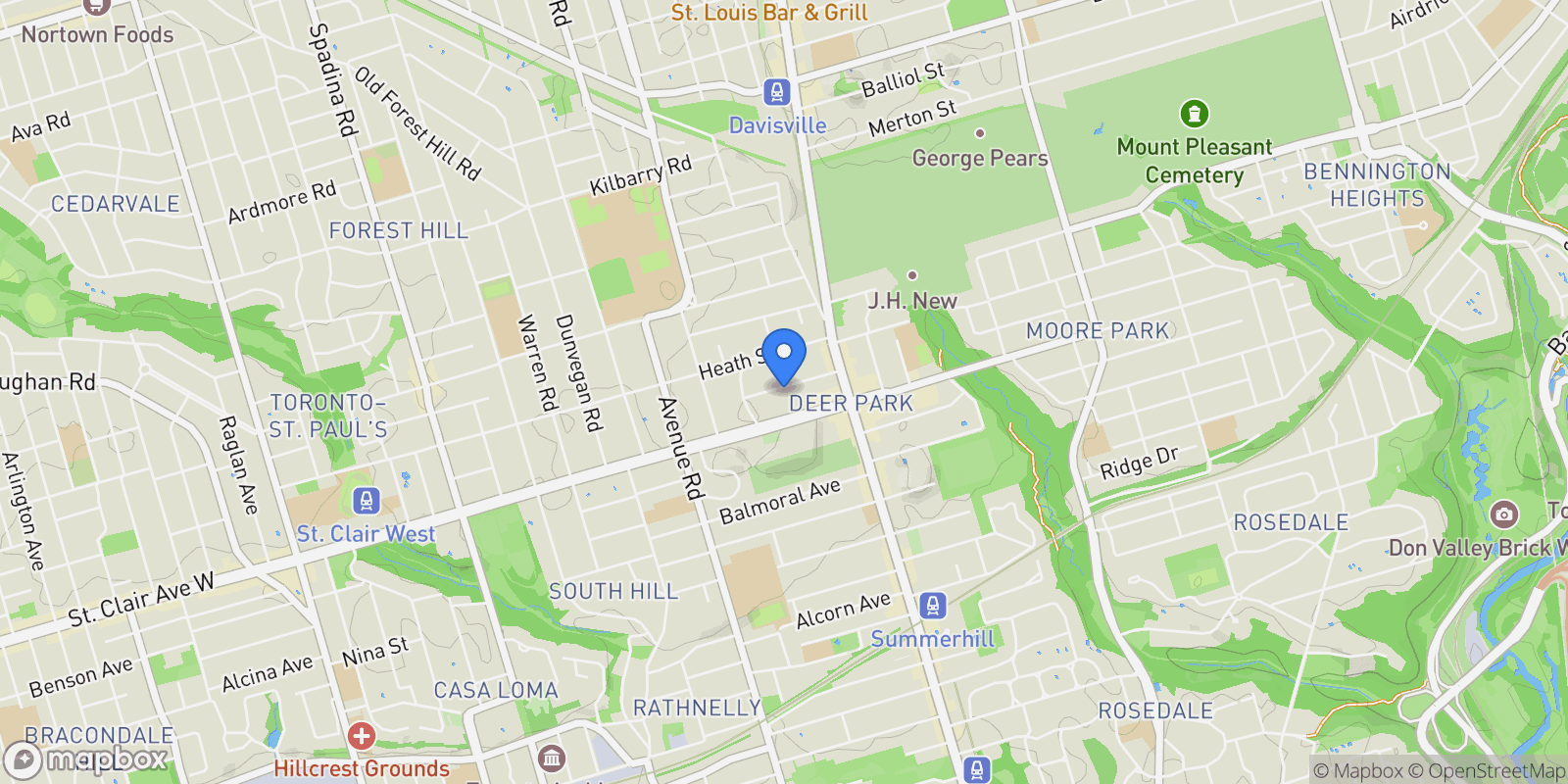 Map showing 55 Delisle Ave, Suite 903, Toronto, ON M4V 1S8, Toronto, Ontario, Canada.