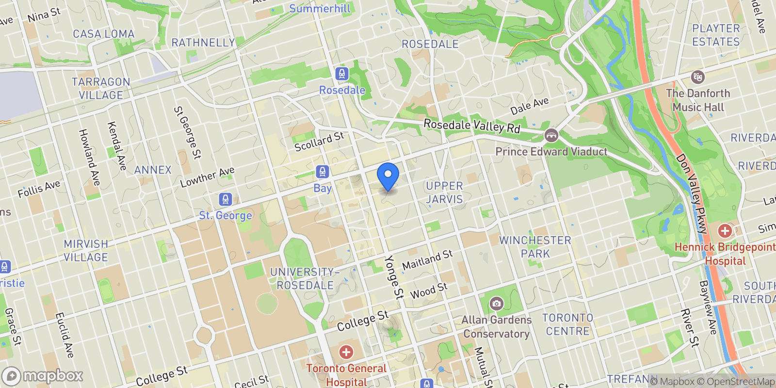 Map showing 33 Charles St E  3807, Toronto, ON M4Y 0A2, Toronto, Ontario, Canada.