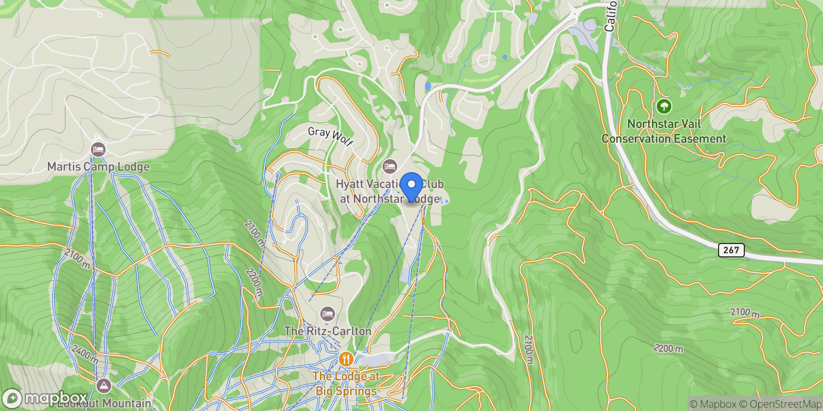 Map showing 7001 Northstar Drive 412, Truckee, California, United States.