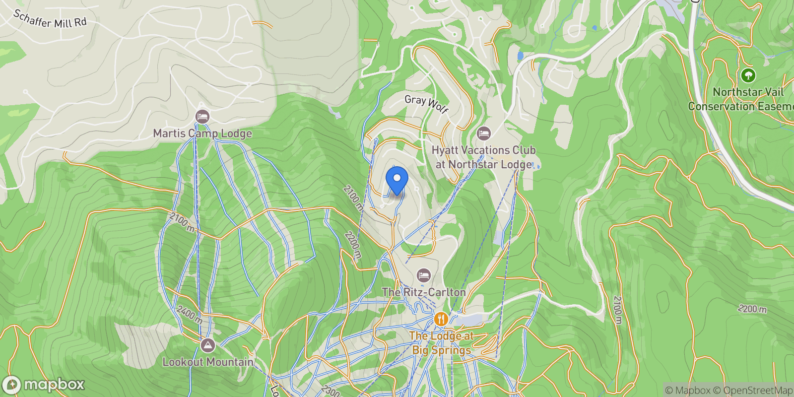 Map showing 19140 Glades Place, Truckee, California, United States.