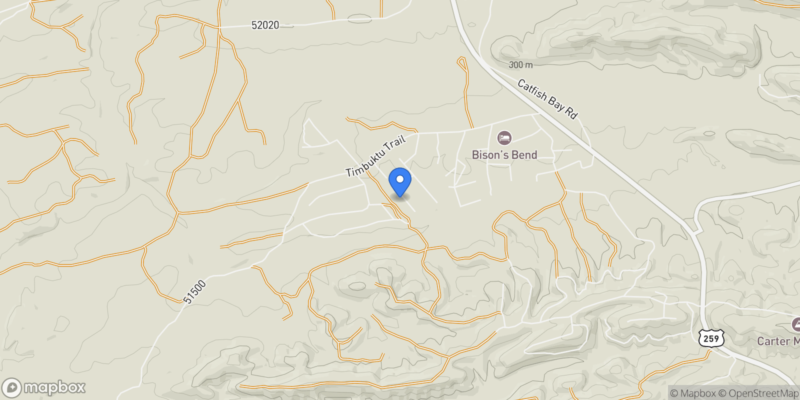 Map showing 165 N Bear Hickory Trail, Broken Bow, OK 74728, Broken Bow, Oklahoma, United States.