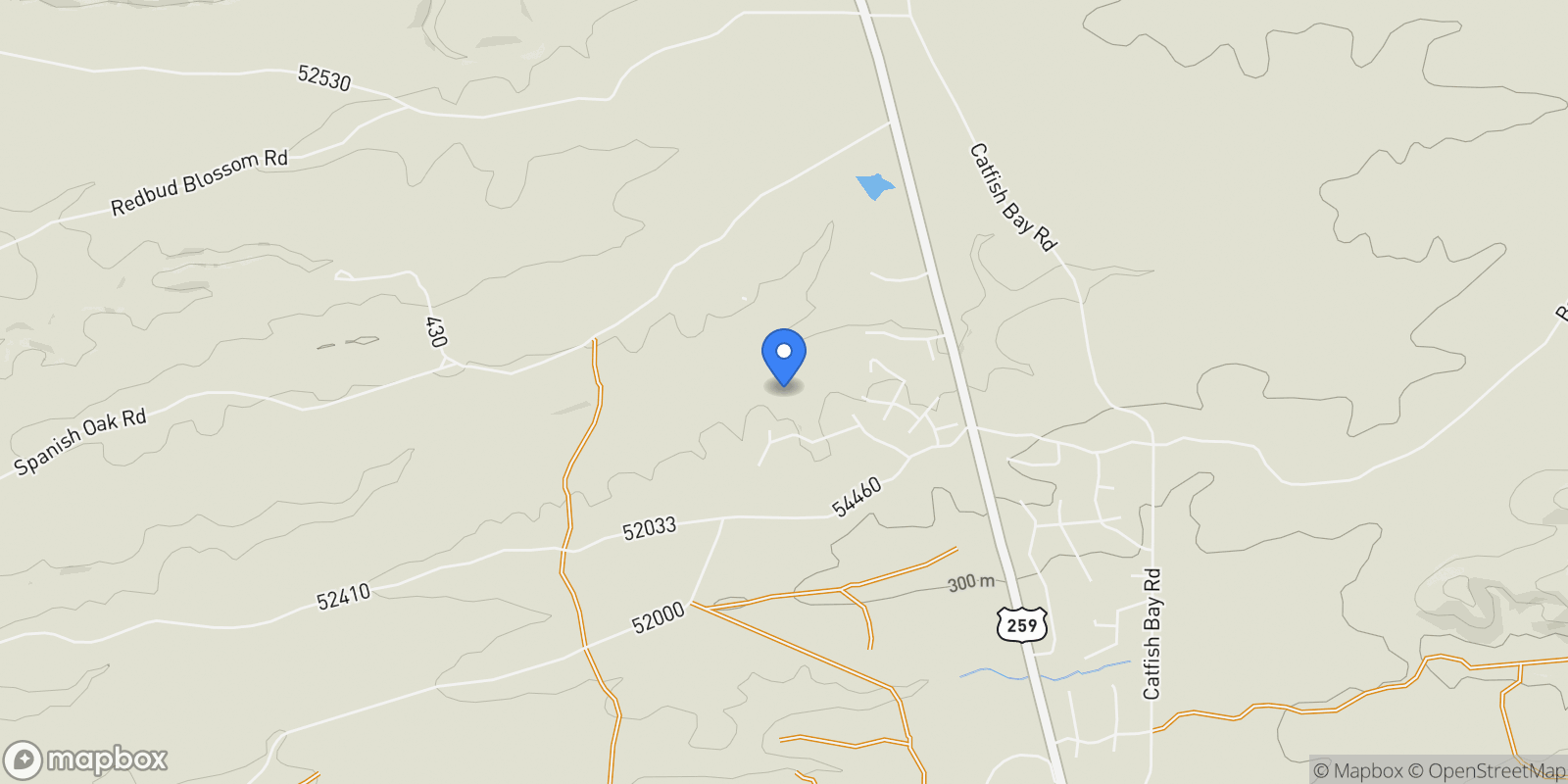 Map showing 173 N Jones Ranch Road, Broken Bow, OK 74728, Broken Bow, Oklahoma, United States.