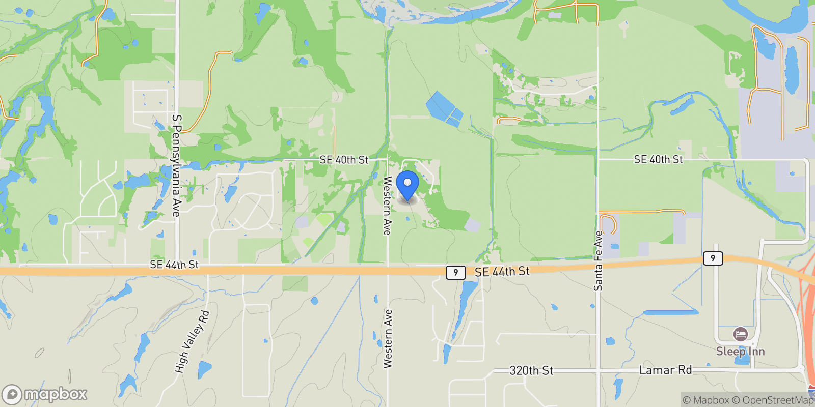 Map showing 13 Southcliff, Norman, OK 73072, Norman, Oklahoma, United States.