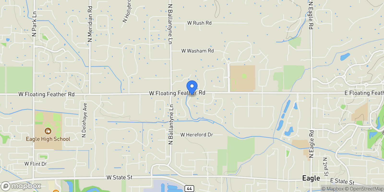 Map showing 1190 N Arrano Farms Lane, Eagle, ID 83616, Eagle, Idaho, United States.
