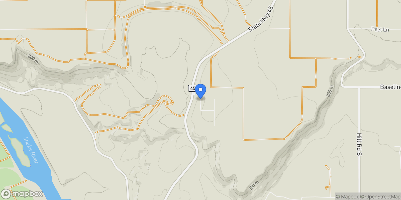 Map showing Lot 1 Idle Ranch Rd, Melba, ID 83687, Melba, Idaho, United States.