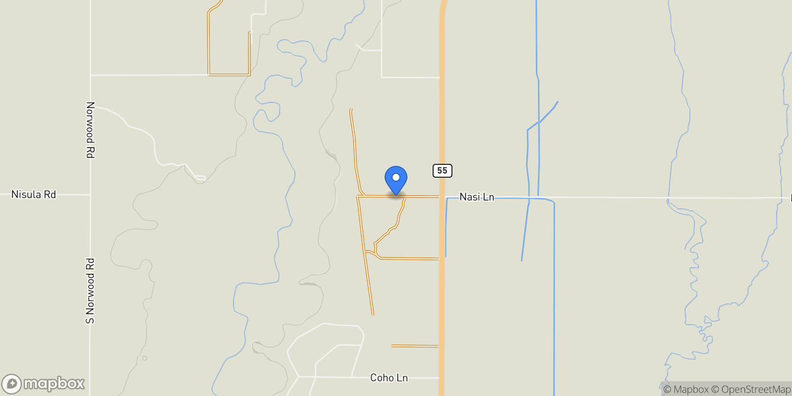Map showing 13321 Highway 55, McCall, ID 83638, McCall, Idaho, United States.