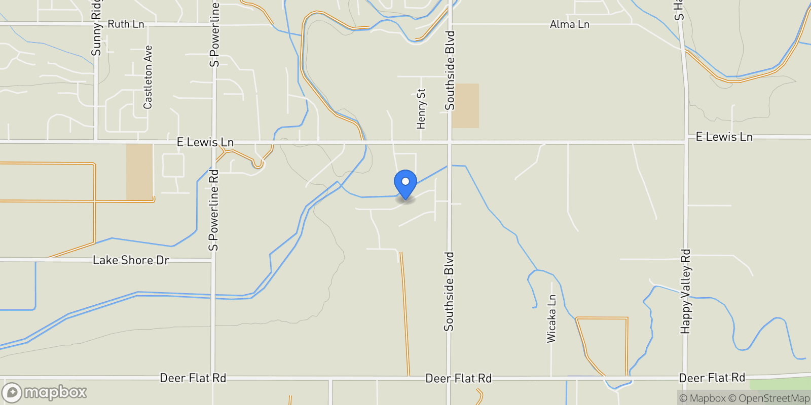 Map showing 7179 E Osprey Estates Dr., Nampa, ID 83686, Nampa, Idaho, United States.