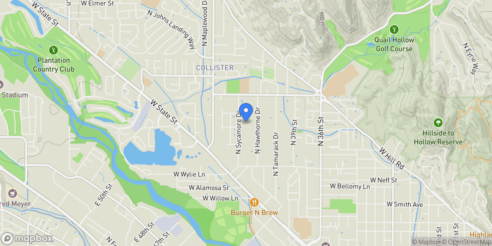 Map showing TBD Eugene, Boise, ID 83703, Boise, Idaho, United States.